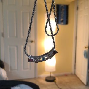 Colorful silver necklace